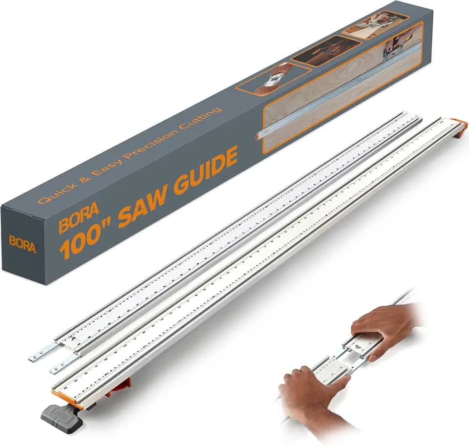 BORA NGX Circular Saw Guide Rail, 100" Straight Edge Clamp - Track Saw Rail