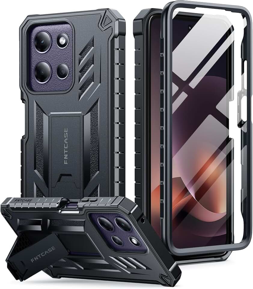 FNTCASE for Motorola Moto G Power 5G 2026/2025 Case with Kickstand Black