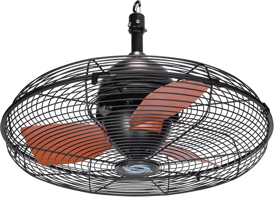 Tornado 20 Inch Outdoor Ceiling Fan for Patio, Gazebo & Pergola, IPX4 Waterproof Plug-in Ceiling Fan with Remote Control, 3000 CFM High Velocity Airflow, 3-Speed Downrod Mount Fan, UL Listed