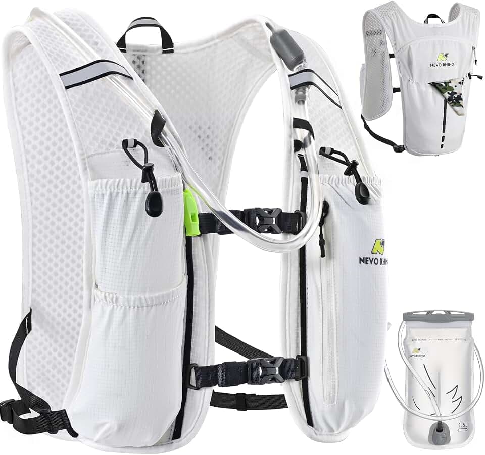 N NEVO RHINO Running Vest with 1.5L Water Bladder, Hydration Vest Pack
