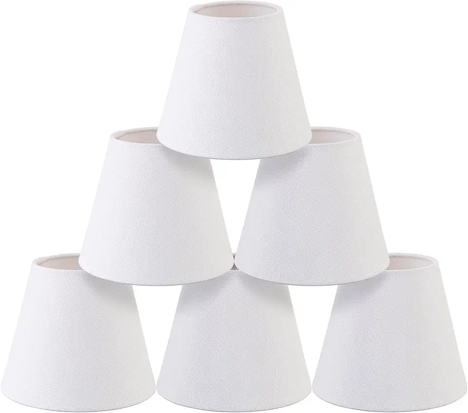 Chandelier Shades Set of 6,Small lamp Shades clip on bulb