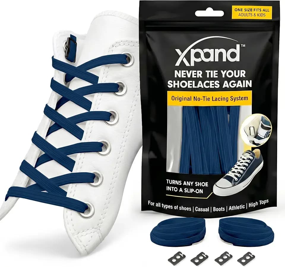Xpand No Tie Elastic Shoe Laces for Sneakers - Shoelaces for Adults & Kids