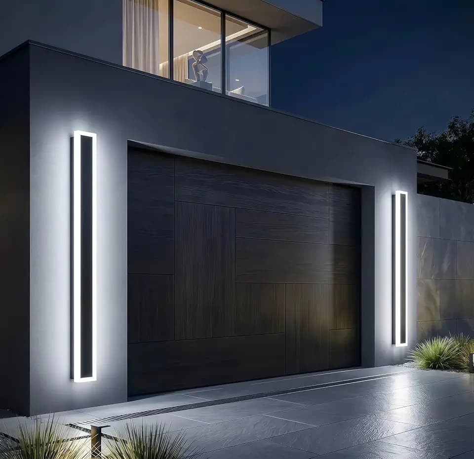 Modern Outdoor Wall Light 1pack 24in, 4.72in Width, Dimmable LED