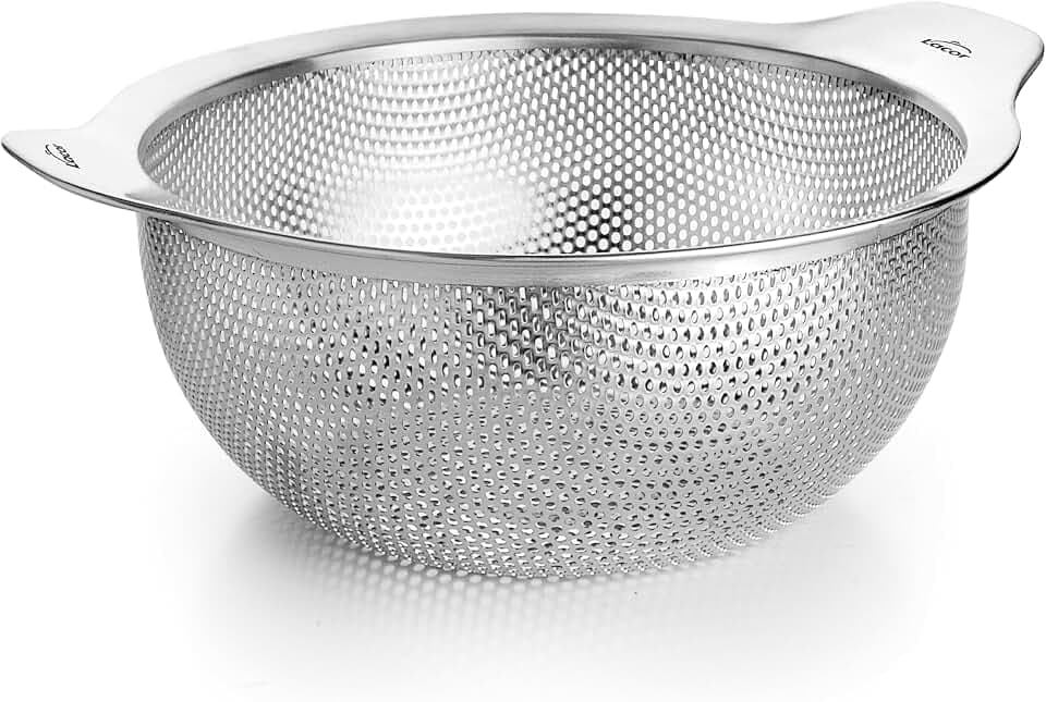 Lacor 62731 – Edelstahl 18/10 Abtropf, 15 cm Durchmesser, mit Henkeln...