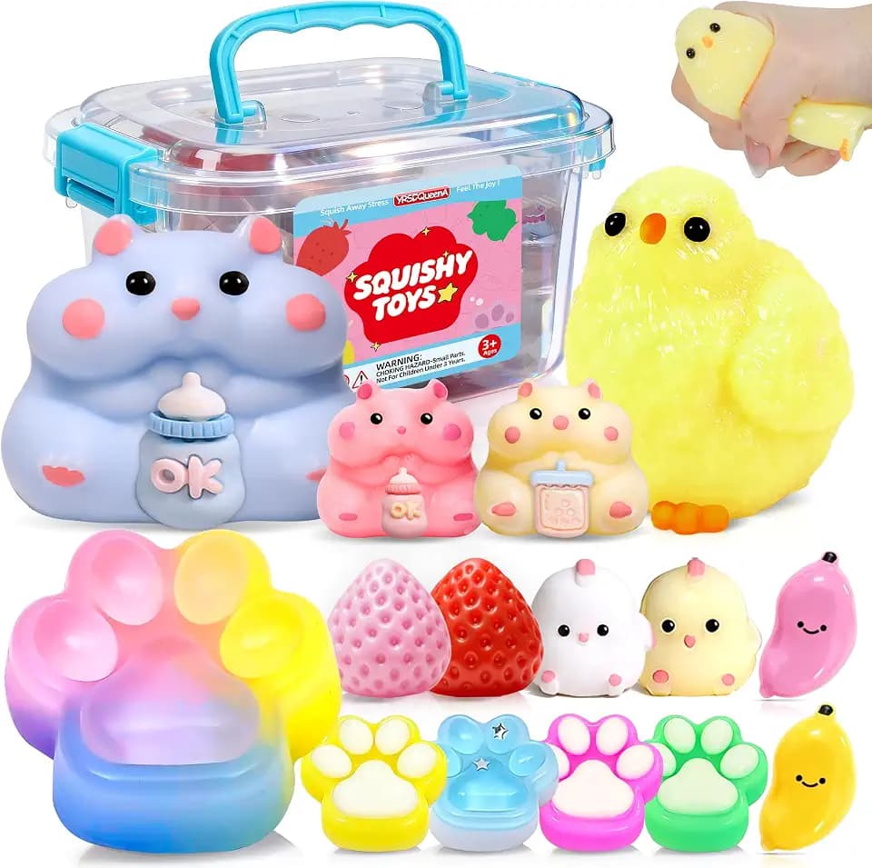 15Pack Taba Squishy Toys Kit -Squishy Fun Box-Squishy Fidget Squeeze Toys