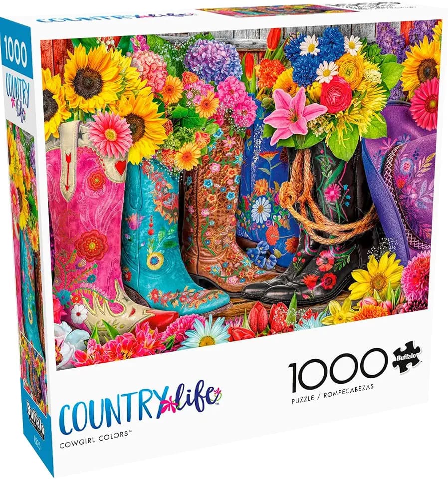 Buffalo Games Lars Stewart Cowgirl Colors, 1000 Piece Adult Jigsaw Puzzle