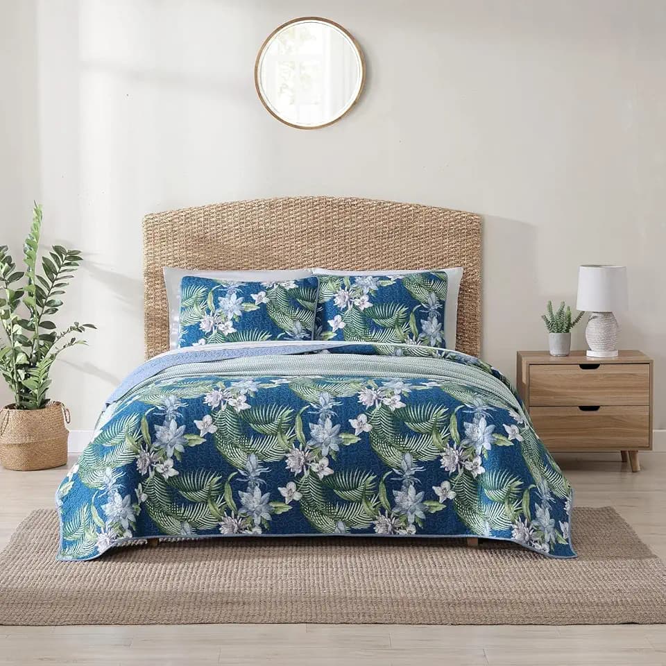 Tommy Bahama - King Quilt Set with Shams, Lightweight Bedding