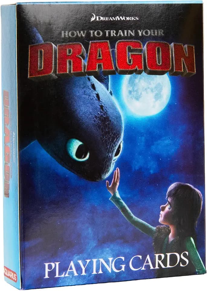 AQUARIUS How to Train Your Dragon Playing Cards Standard Size – Themed Novelty Deck with 52 Unique Designs – Collectible Merchandise Gift for Teens and Adults