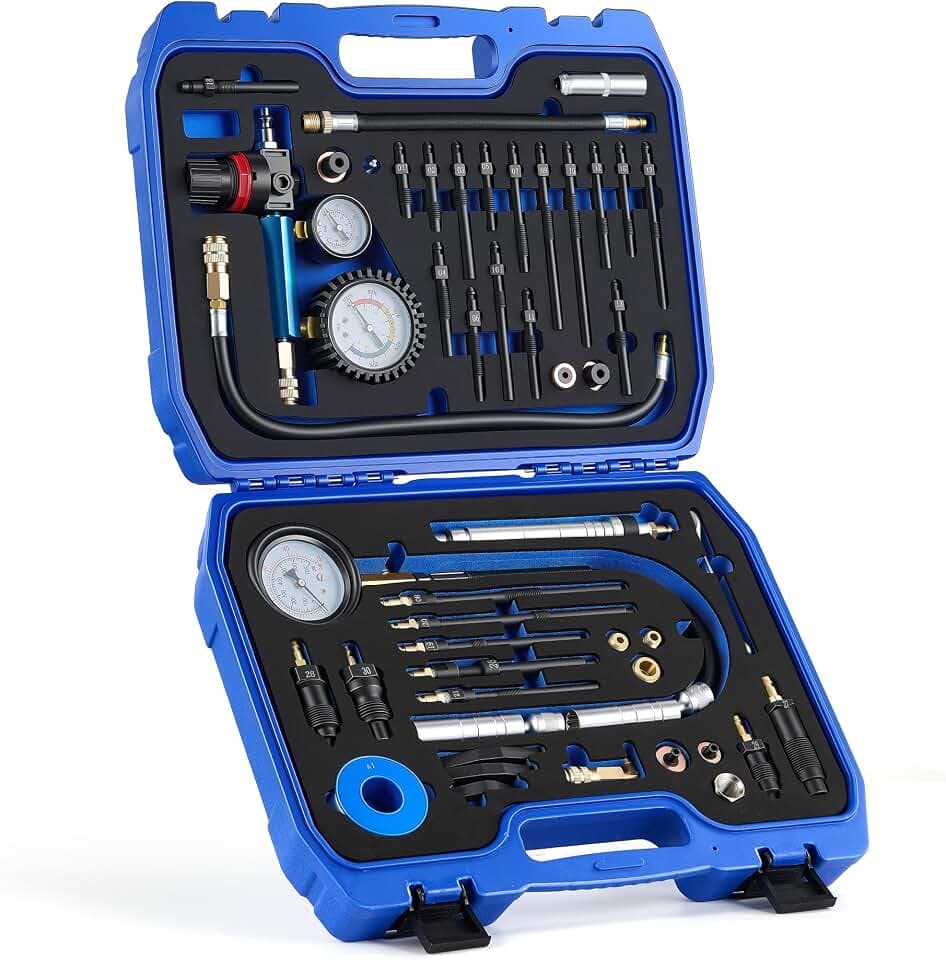 OMT 51-tlg. Kompressionstester Set, Druckverlustprüfer Für Benzin & Diesel