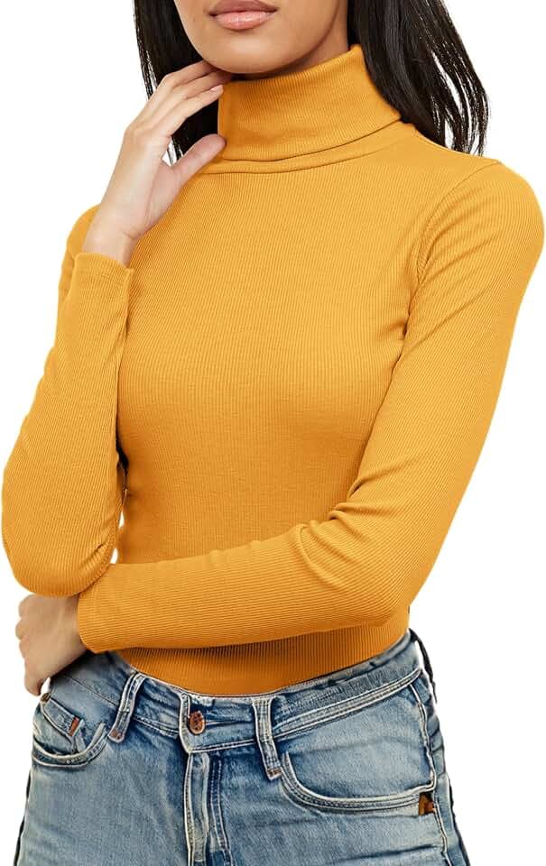Re Tech UK - Damen Rollkragenpullover - langärmlig - gerippte Baumwolle - einfarbig