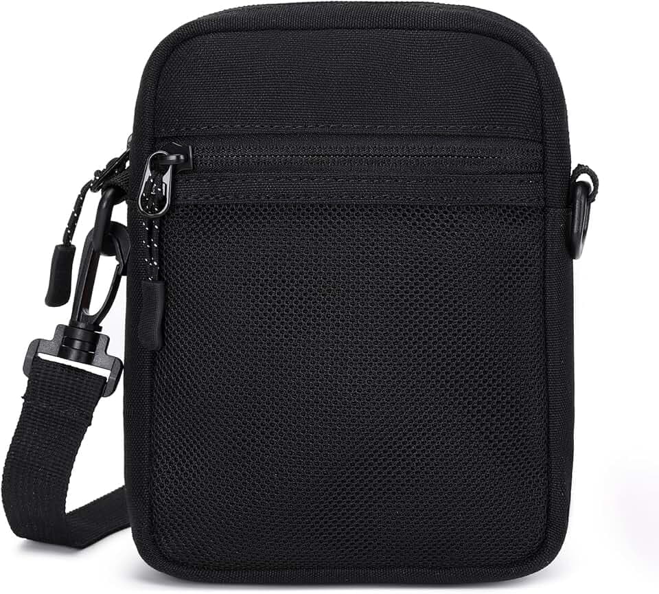 Lohol Mini Messenger Bag Crossbody Bag for Men Women, Water Resistant Small Sling Shoulder Satchel Purse for Travel Work