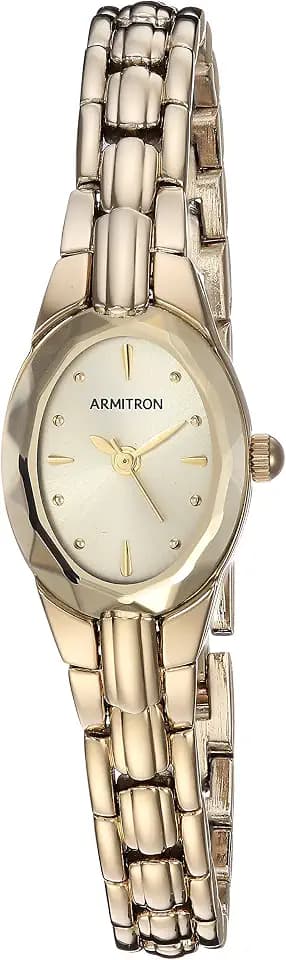 Armitron Women's Oval Faceted Crystal Bracelet Watch
