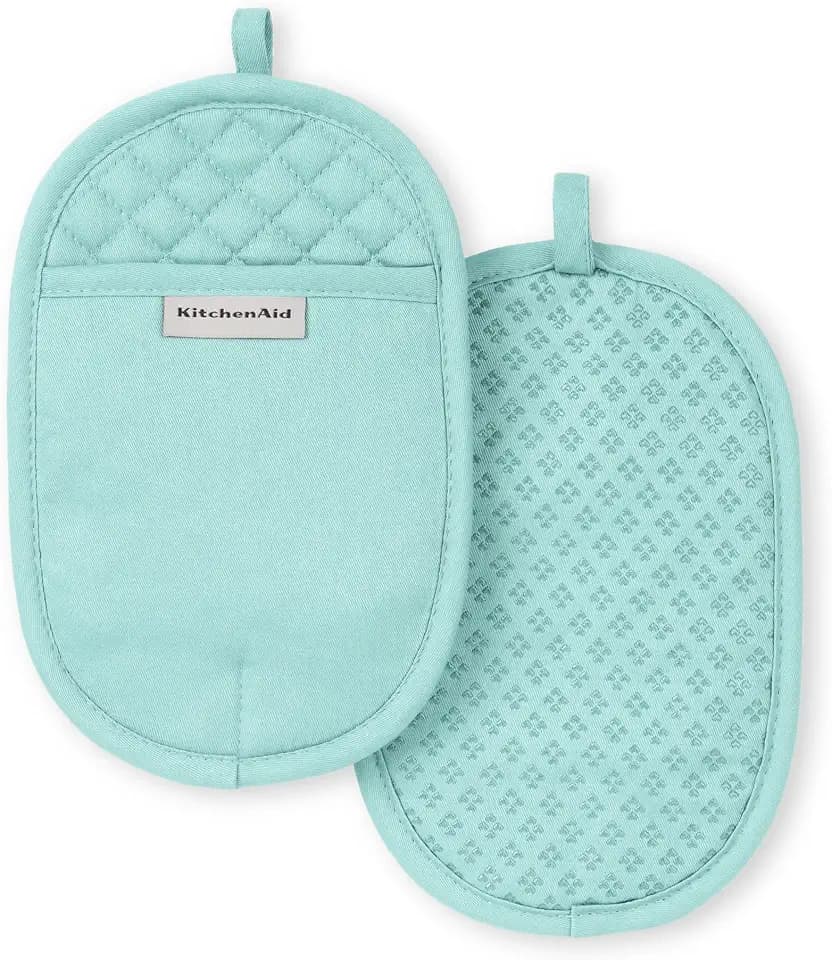 KITCHENAID Asteroid Pot Holder 2-Pack Set, Mineral Water, 6.5"x10"