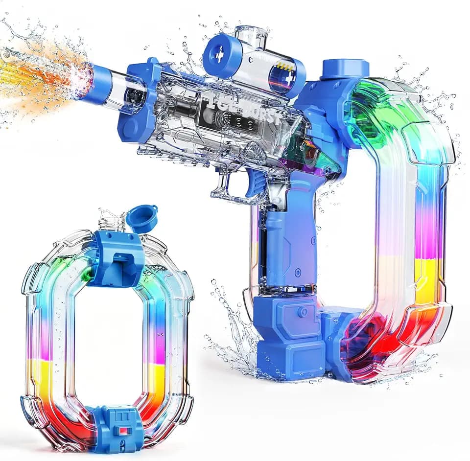 Electric Water Gun for Adults Kids, 2026 Upgraded Automatic Water Gun(Blue)