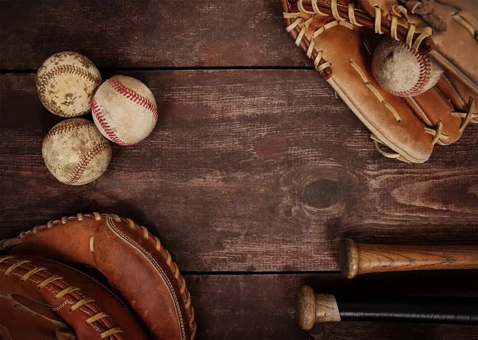 BELECO 7x5ft Fabric Baseball Backdrop Grunge Baseball Ball On Wooden Board Vintage Baseball Sport Photo Background Baseball Party Decorations Boys Birthday Photoshoot Photo Studio Props Wallpaper