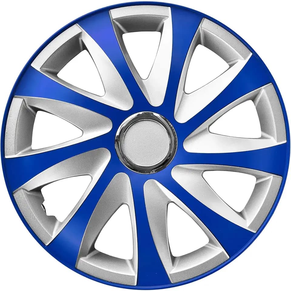 Radzierblende Drift EXTRA Silber/blau 13 Zoll 4er Set