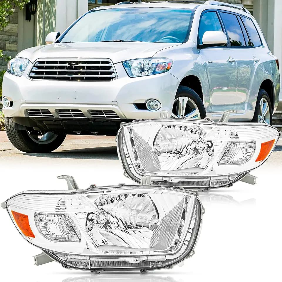 Headlights Assembly Pair for 2008 2009 2010 Toyota Highlander LH & RH