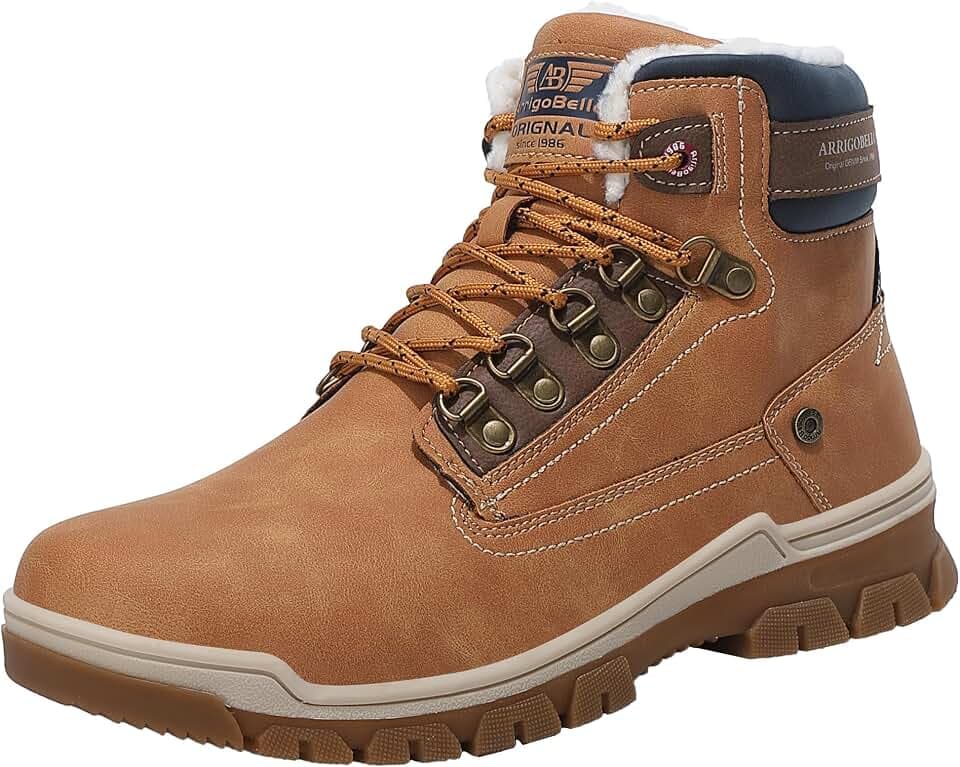 ARRIGO BELLO Winterstiefel Herren Winterschuhe Gefüttert Rutschfeste Warm Stiefel Gemütlich Trekking Wanderschuhe Boots 41-46EU