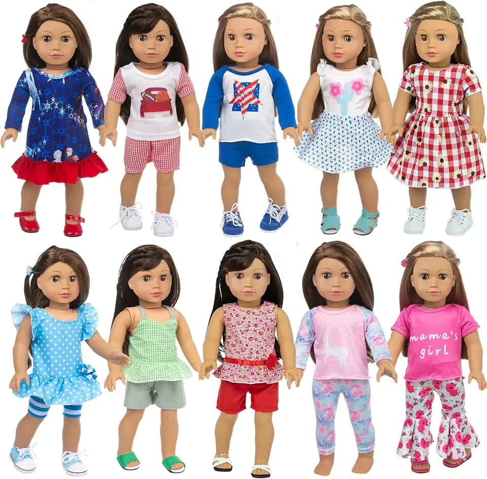 ZQDOLL 18'' Doll Clothes and Accessories Sets, Fit 18 inch Dolls(No Dolls)