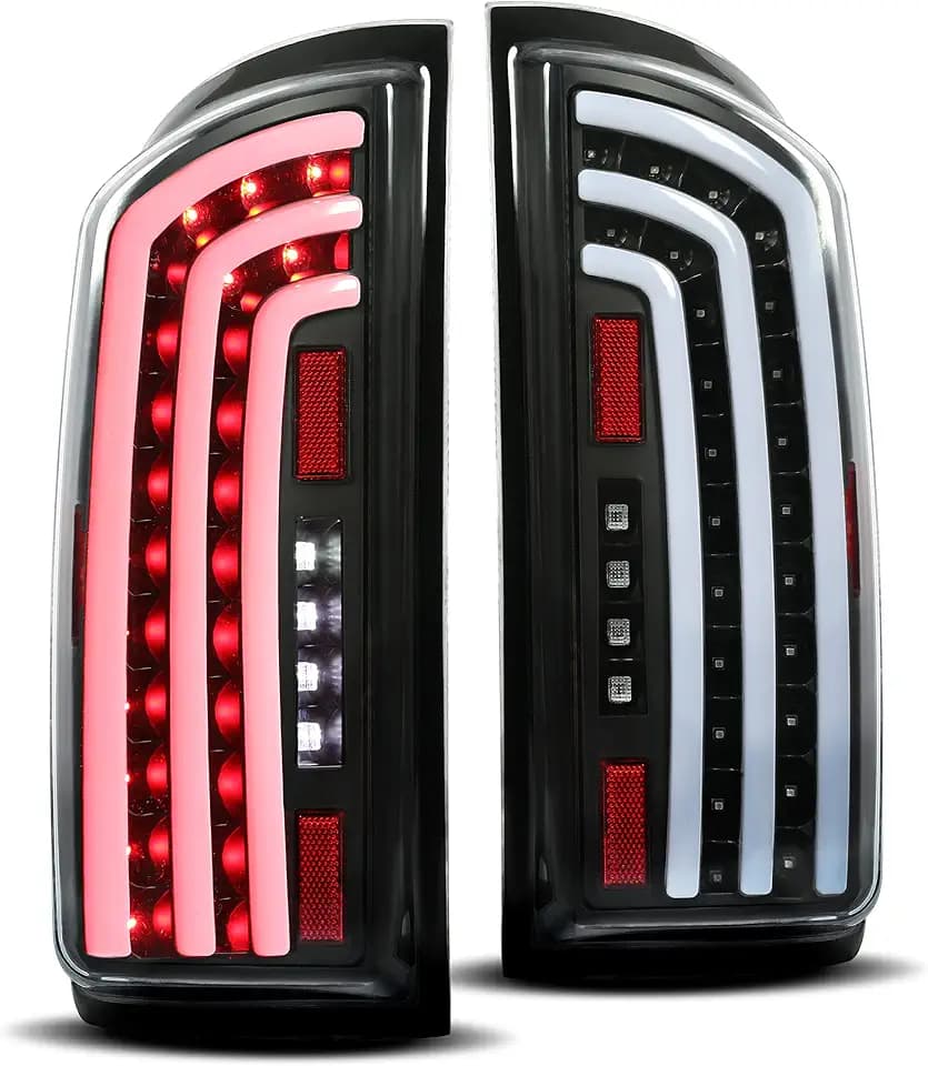 ALMULOO LED Tail Lights Compatible with Ram 1500 2007-2009 Ram 2500