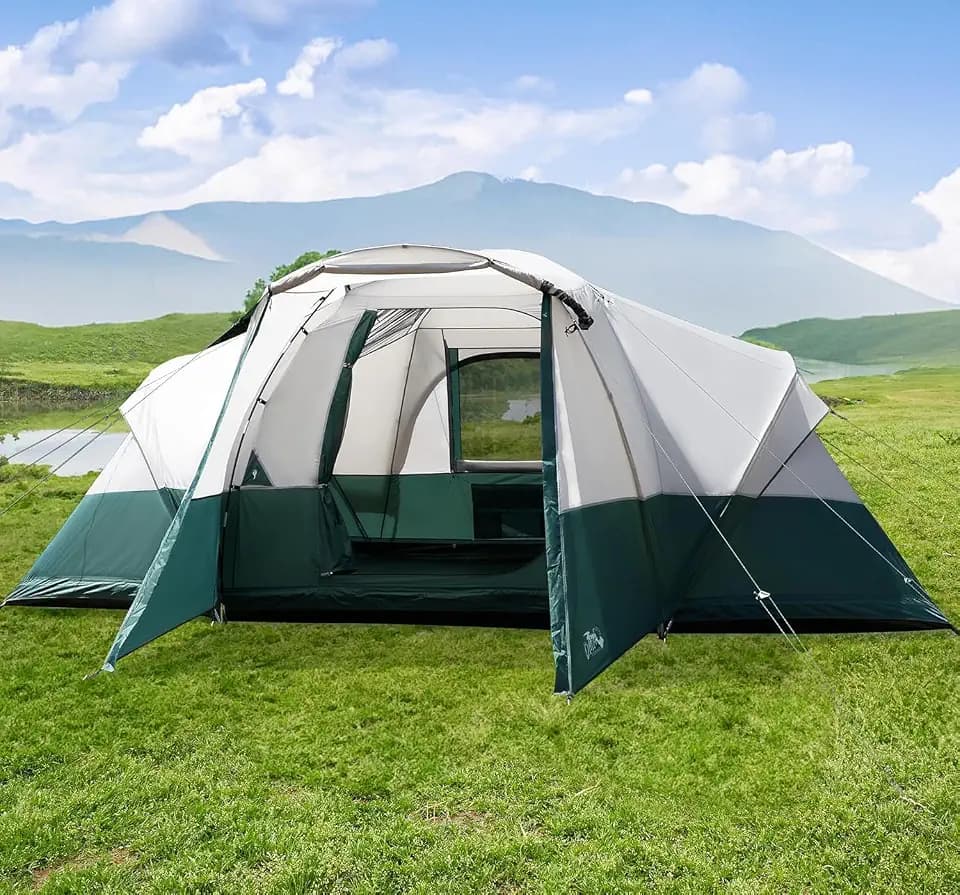 DMH OUTDOORS 8/11 Person Large Family Camping Tent Tunnel Tent with Porch