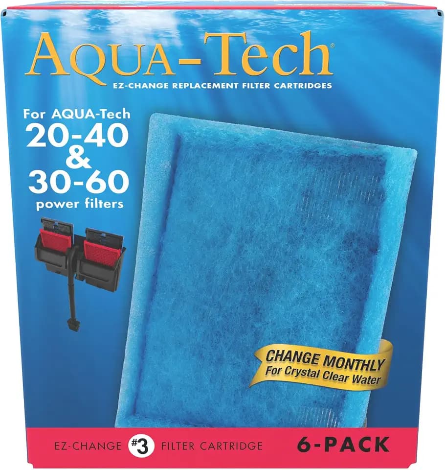 Aqua-Tech EZ-Change #3 Filter Cartridge For Aquarium Filter, 6 Count