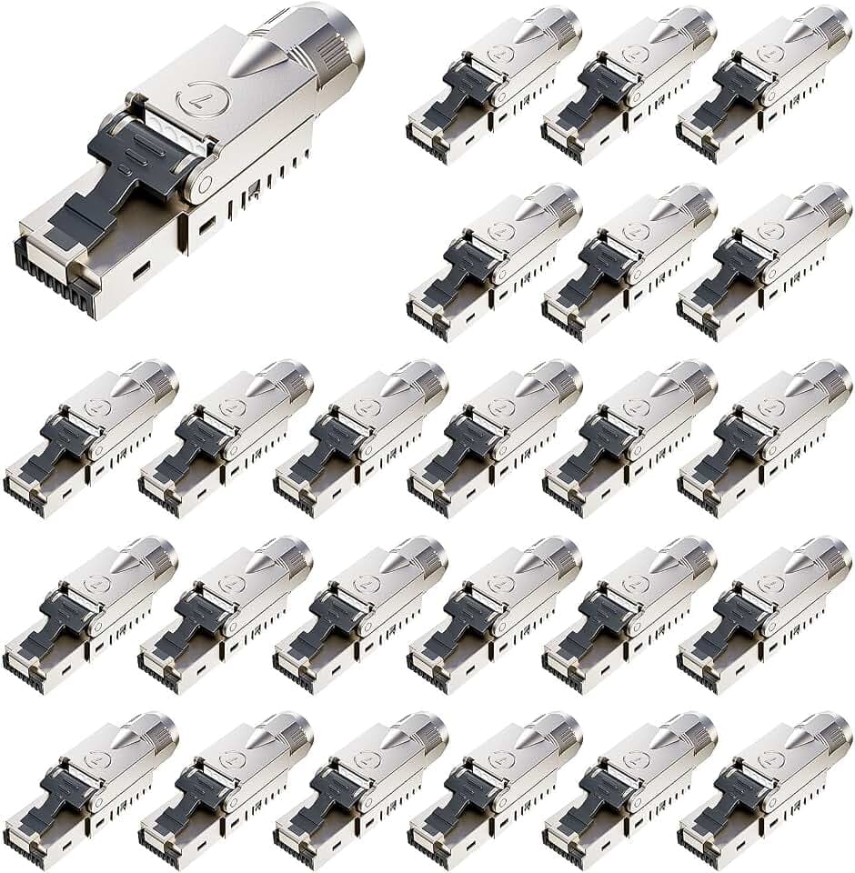 FGB RJ45 CAT7 Netzwerkstecker, 10 Gbit/s 600 MHz, 25 Stück