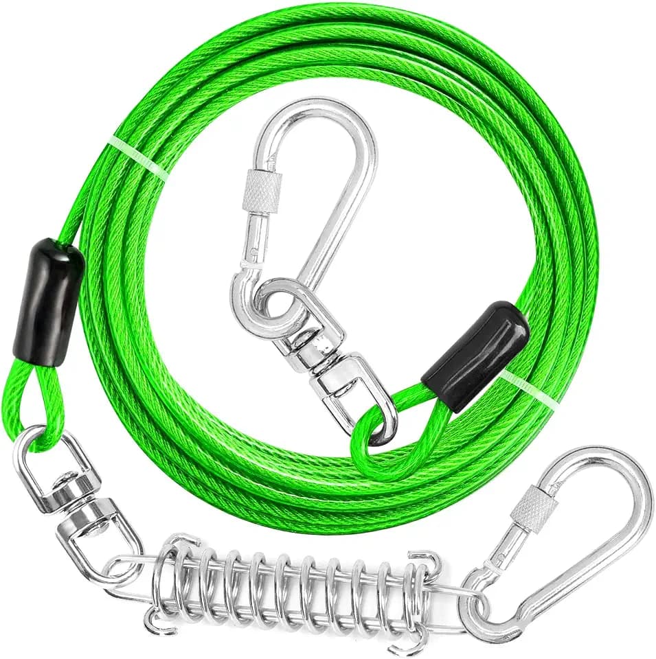 jenico Dog Tie Out Cable - 30 ft Heavy Duty Dog Lead for Yard
