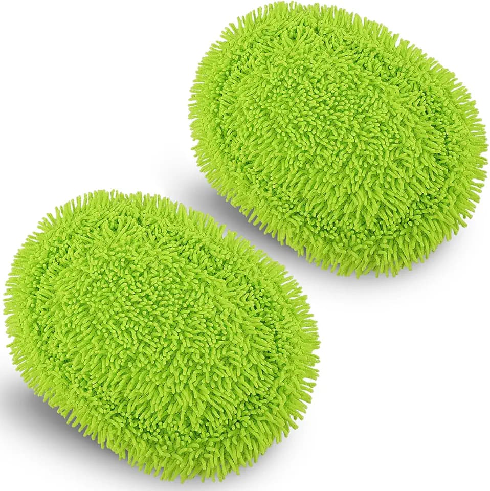 2-Pack Chenille Mop Head Replacement Set, Wall & Ceiling Dusting Mop Heads