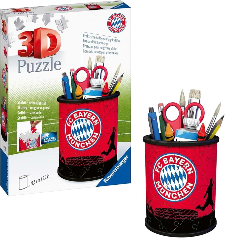 Ravensburger 3D Puzzle Utensilo FC Bayern München - Stiftehalter ab 6 Jahre