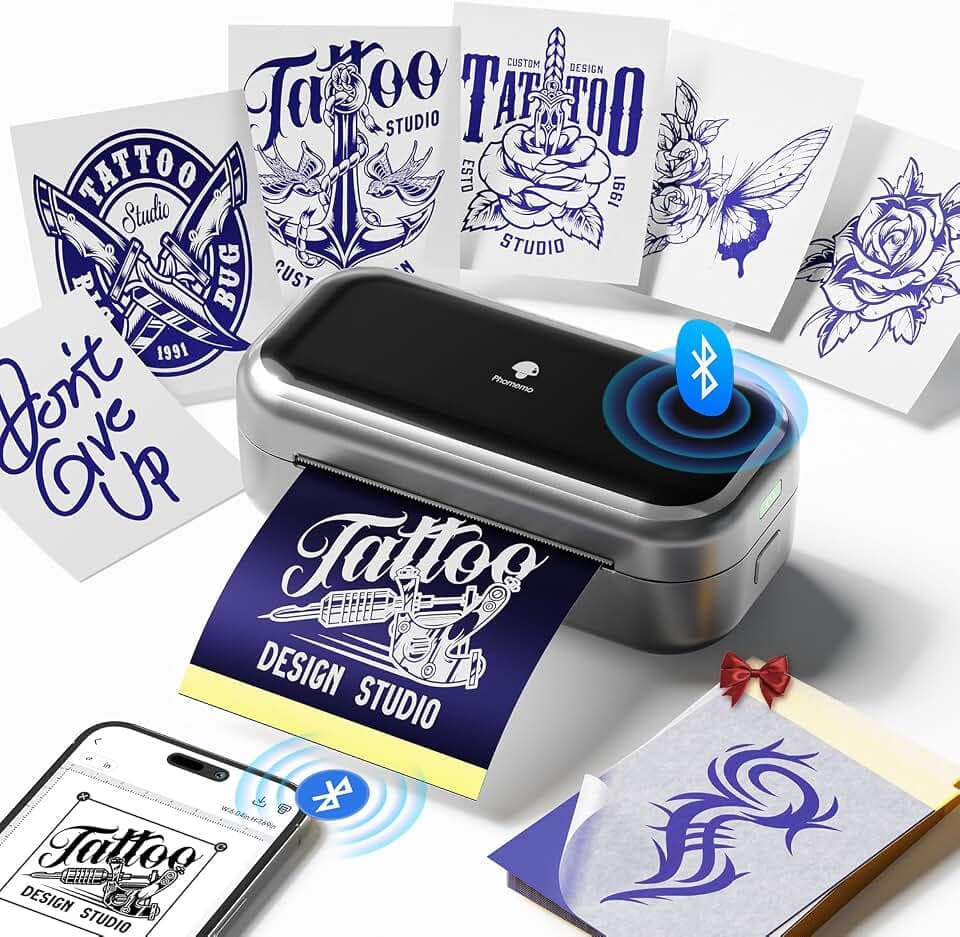 Phomemo TP31 Tattoo Drucker, Stencil Drucker mit 30pcs Papier für Anfänger