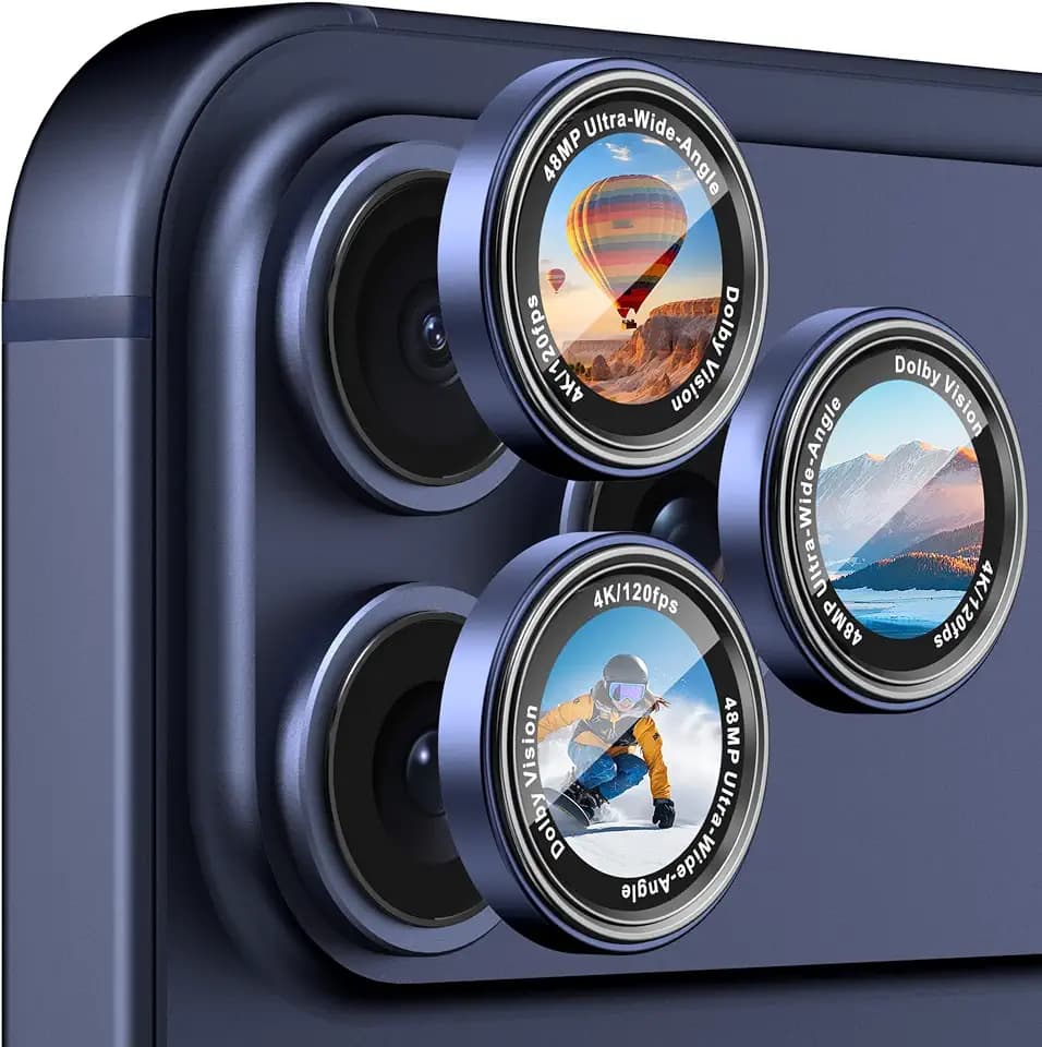 CACOE Camera Lens Protector for iPhone 14/15/16/17 Pro/Pro Max Cover