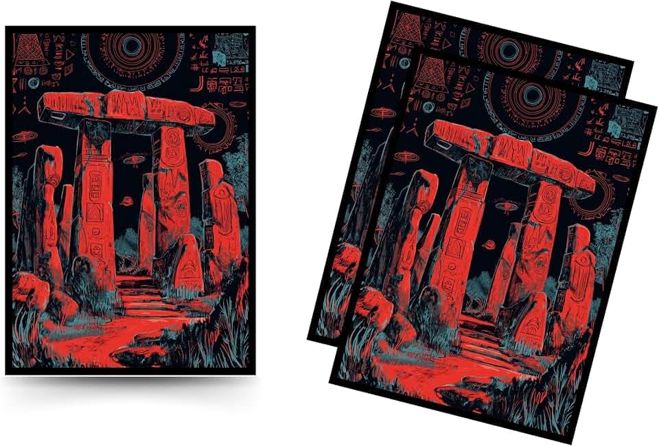 Sammelkartenhüllen, 100 Stück, glatte matte Rückseite und transparente Vorderseite (66 x 92 mm), passend für Standardkarten, MTG, Sport- und Sammlerdecks - Eclipse Gate