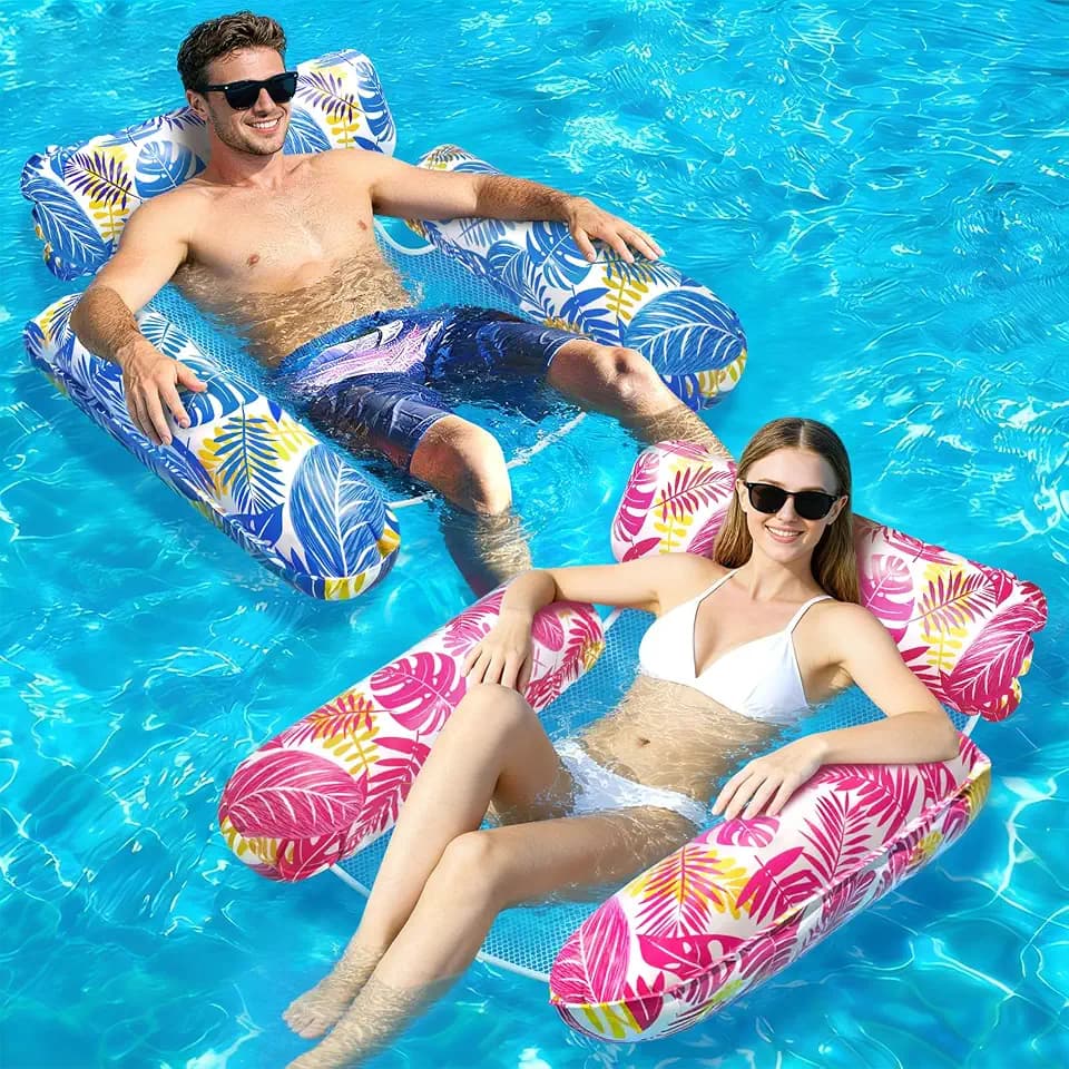 Dusor Luftmatratze Pool Zubehör 2 Stück, Luftmatratze Wasser Hängematte