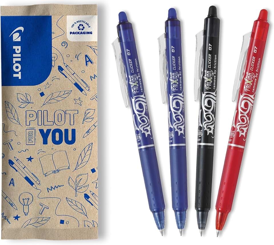 PILOT - 4er-Set FriXion Ball Clicker - Radierbarer Stift