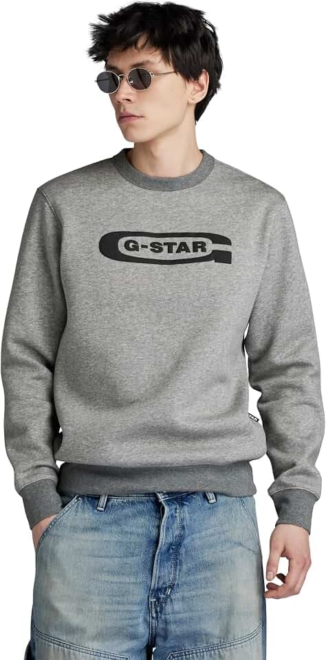 G-STAR RAW Herren Old School Logo Sweatshirt Sweater