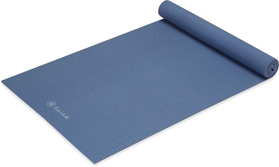 Gaiam Yoga Mat - Premium 5mm Solid Thick Non Slip Exercise & Fitness Mat for All Types of Yoga, Pilates & Floor Workouts (68" x 24" x 5mm)