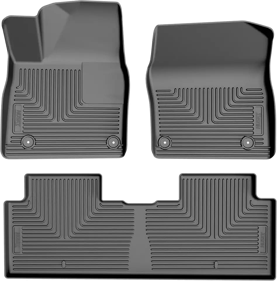 Husky Liners Weatherbeater Floor Mats | Fits 2022-2025 Kia EV6 | Front & 2nd Row, 3-pc Black - 96541