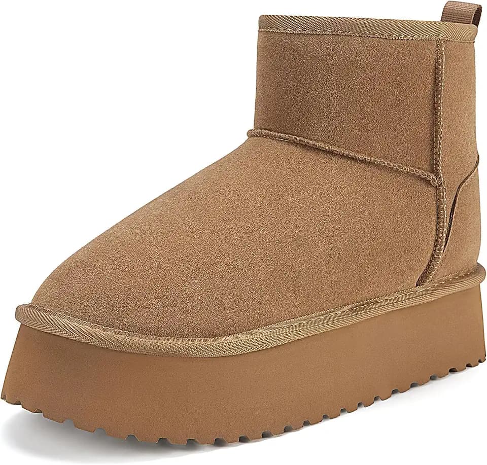 Mishansha Womens Snow Boots Winter Warm Ankle Suede Booties Size 6-10.5
