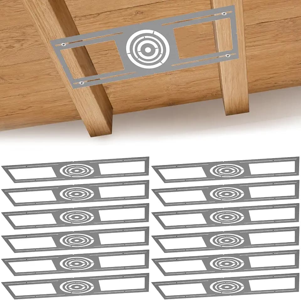 12 Pack New Construction Mounting Plate for 3/4/5 Inch LED Recessed Lighting, Galvanized Steel Rough-in Plate, Flat Wafer Light Bracket for Ceiling Downlight Housing Installation
