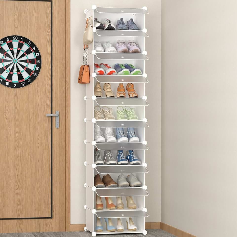 HOMIDEC Shoe Storage, 10-Tier Shoe Rack Shoe Organizer for Closet