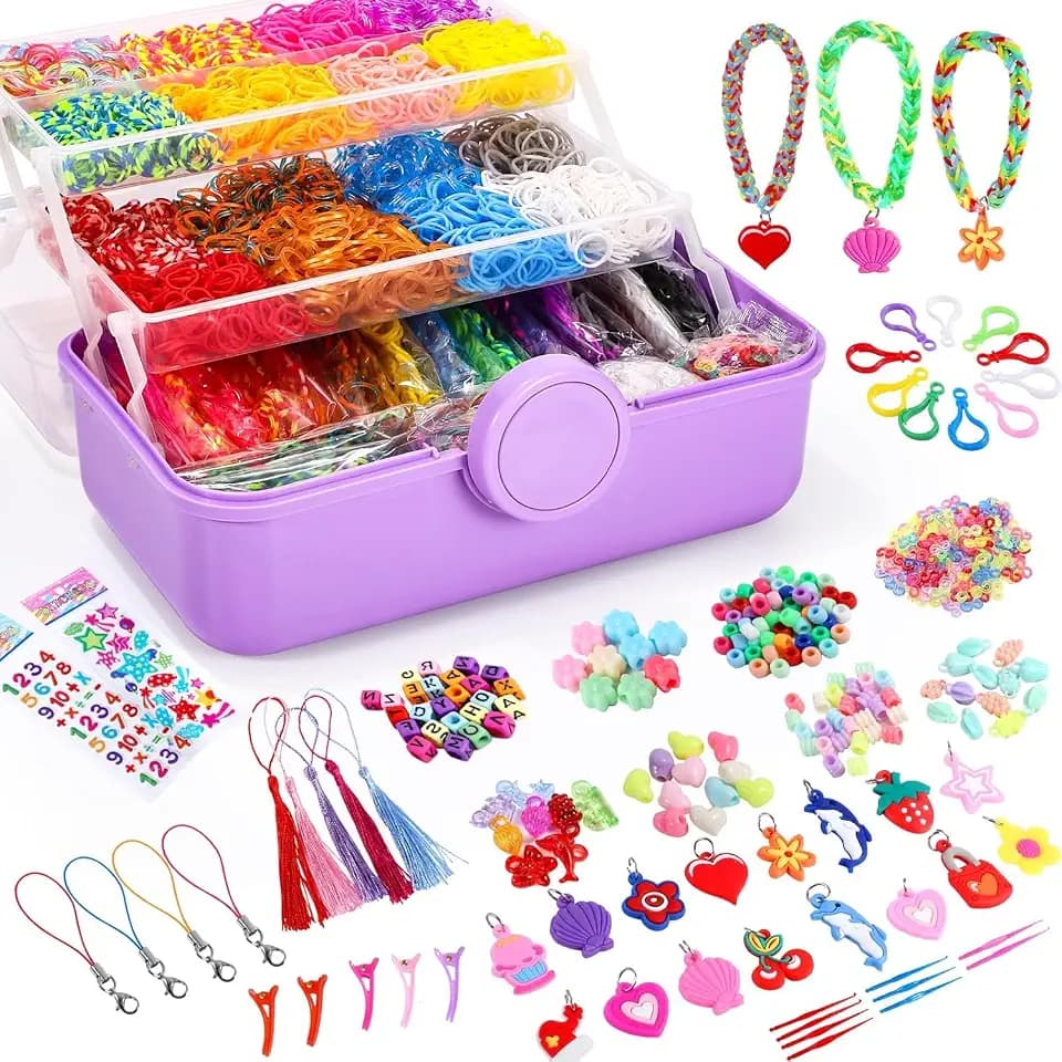 Yoosso 18500+ Loom Bänder Set xxl, 26 Farben Loop Armbänder Set (Lila)