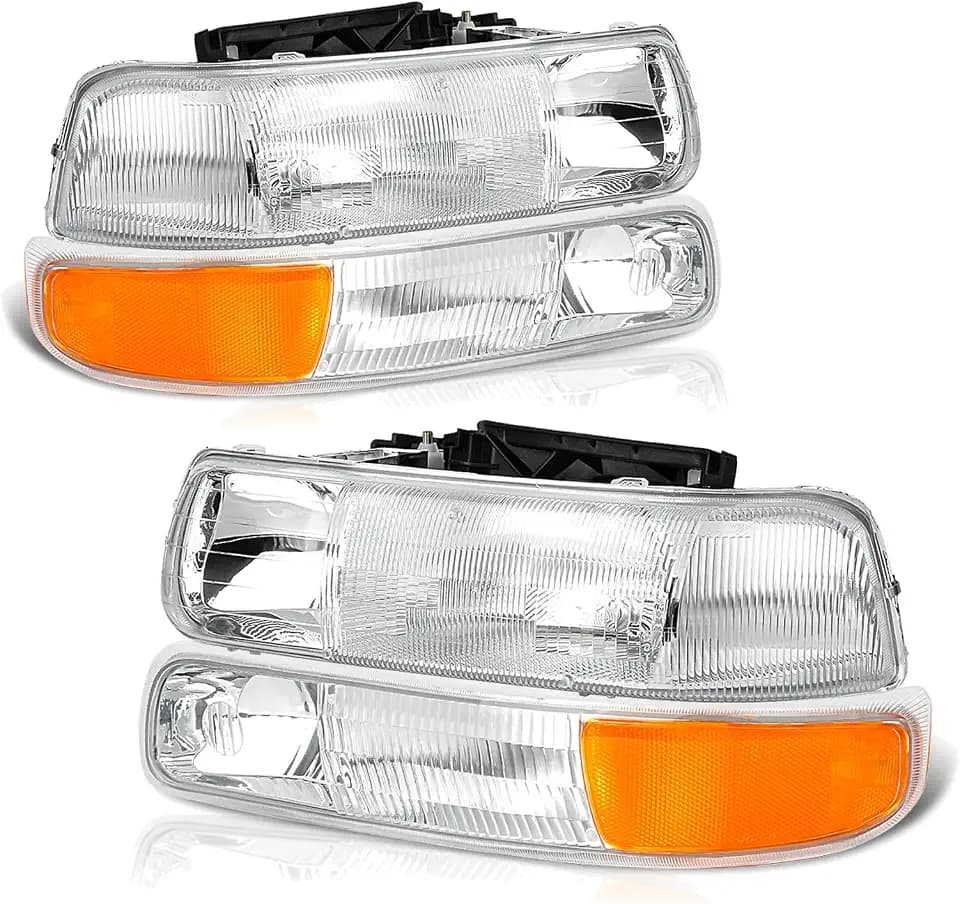 Headlights Assembly Compatible with 1999-2002 Chevy Silverado 1500 2500,