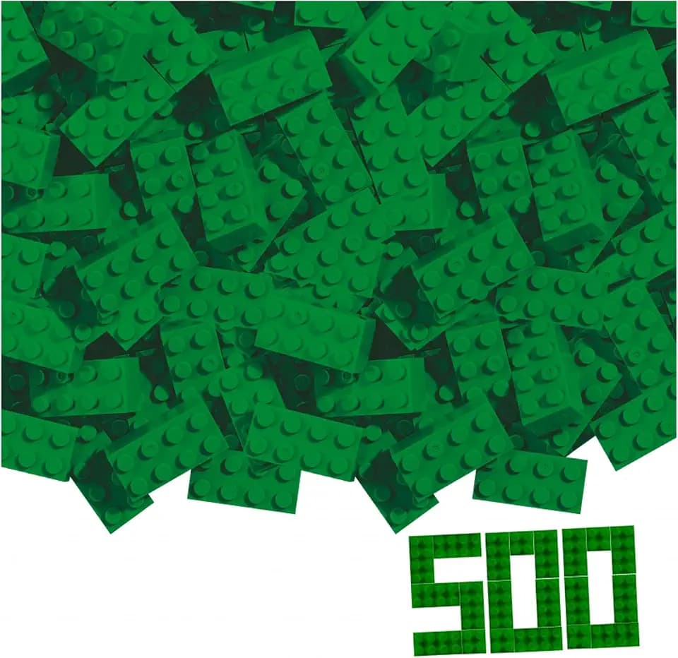 Simba 104114547 - Blox, 500 grüne Bausteine für Kinder ab 3 Jahren, 8er Steine, im Karton, hohe Qualität, vollkompatibel mit vielen Anderen Herstellern