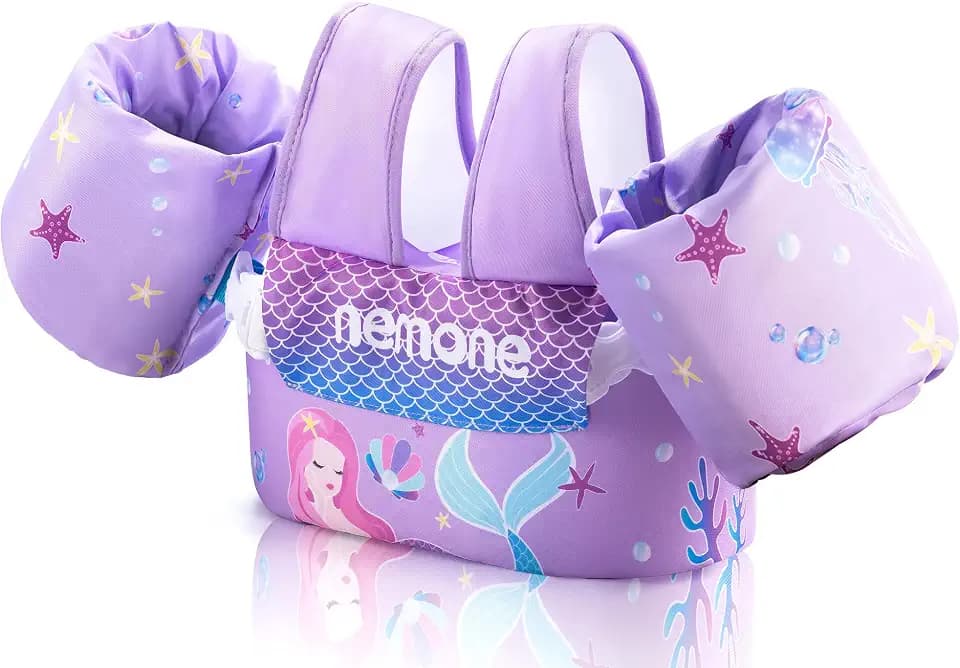 Nemone Toddler Swim Vest for 22-70 lbs with Arm Water Wings