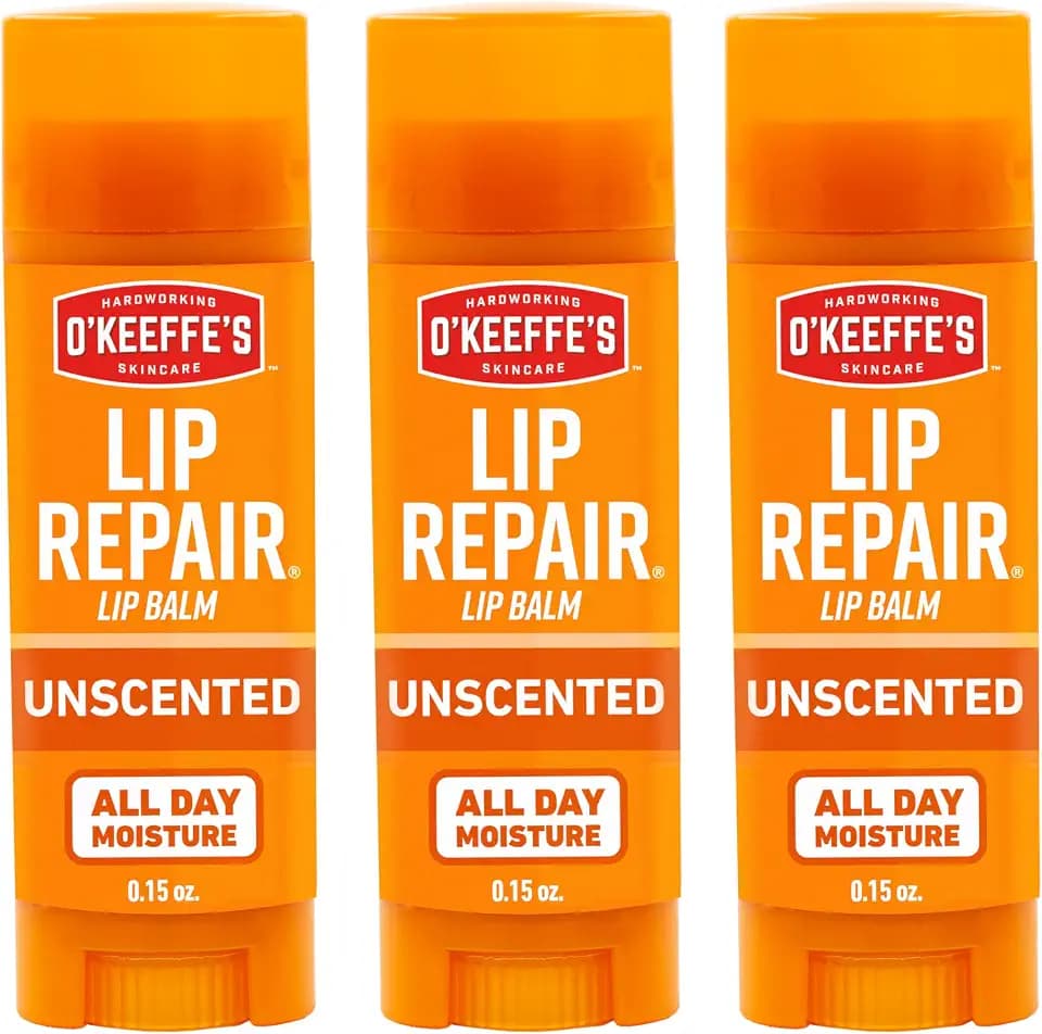 O'Keeffe's Lip Repair Unscented Balm, 3-Pack