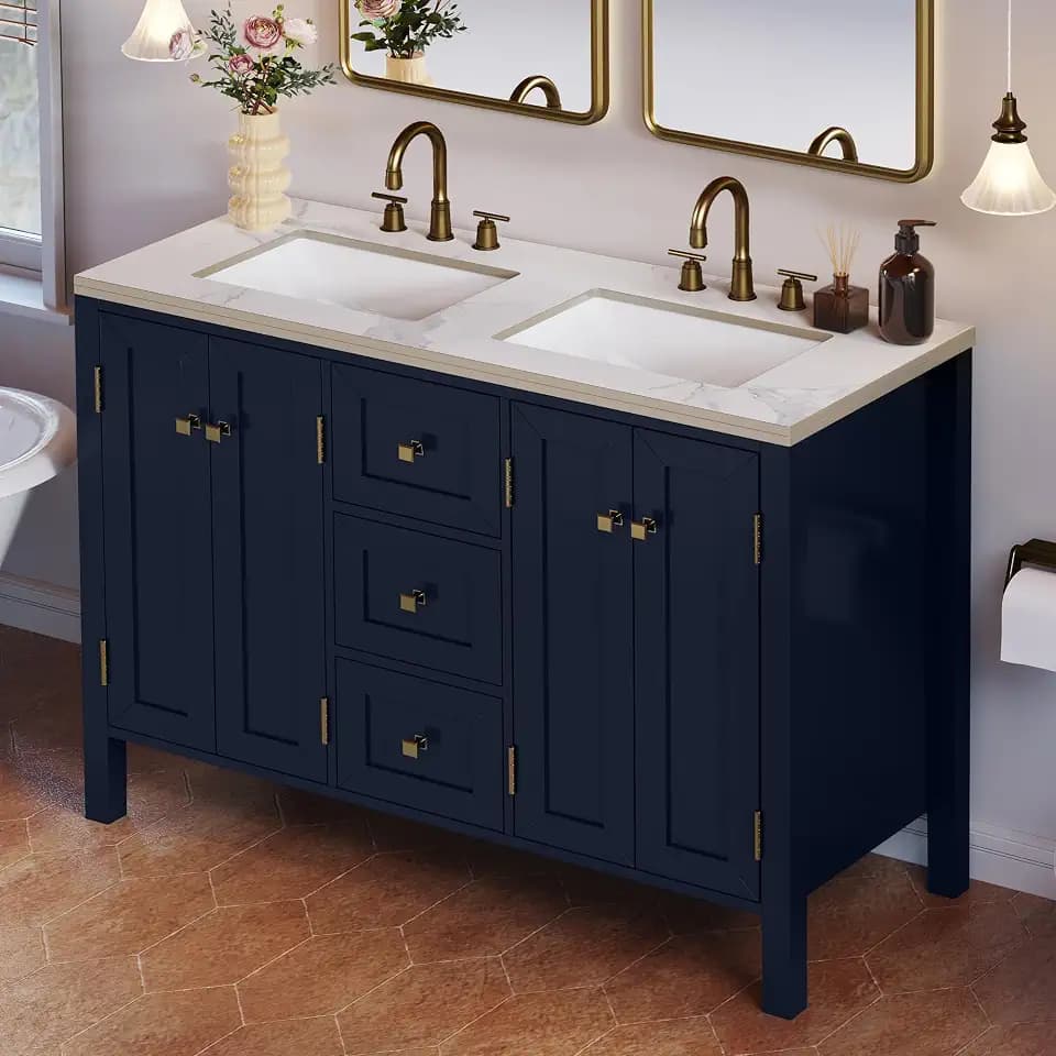 DWVO 47 Inch Bathroom Vanity with Double Sink