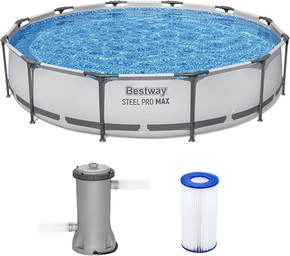 Bestway Steel Pro MAX 12' x 30" Above Ground Swimming Pool Set with Pump