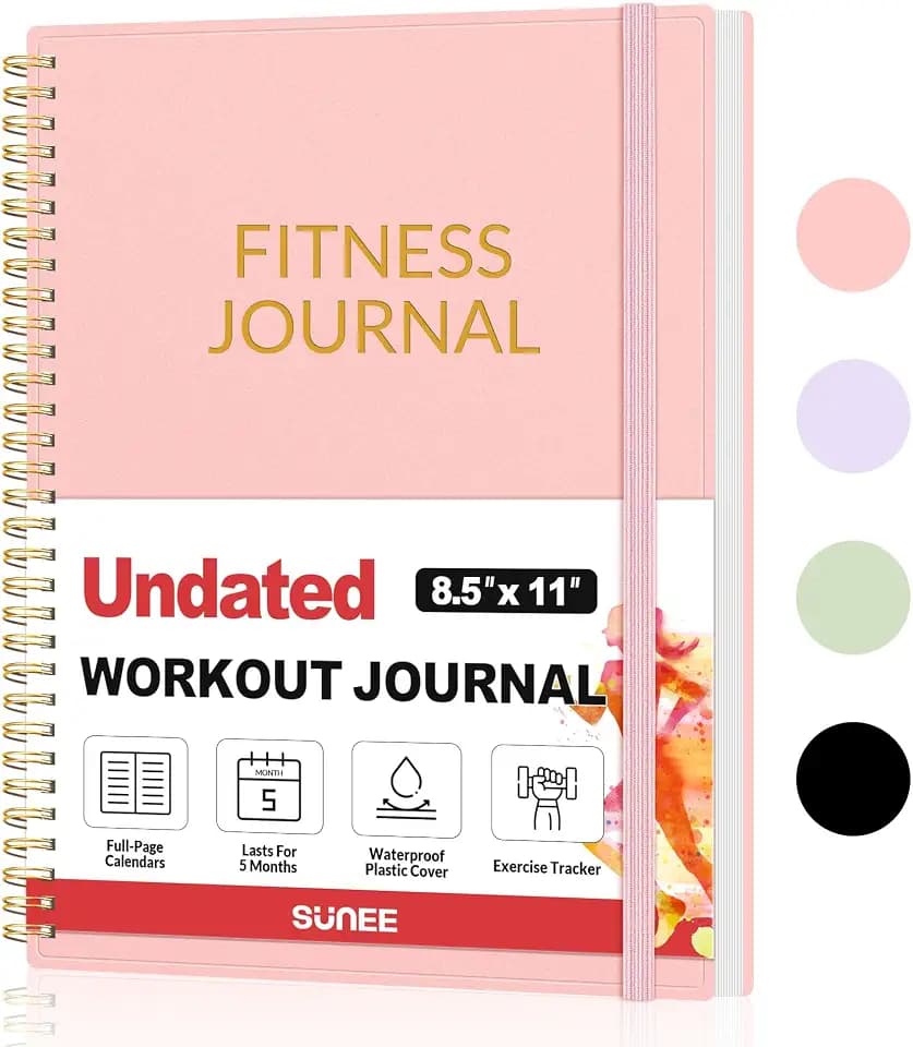 Fitness Workout Journal Planner, Exercise Log Book for Men & Women