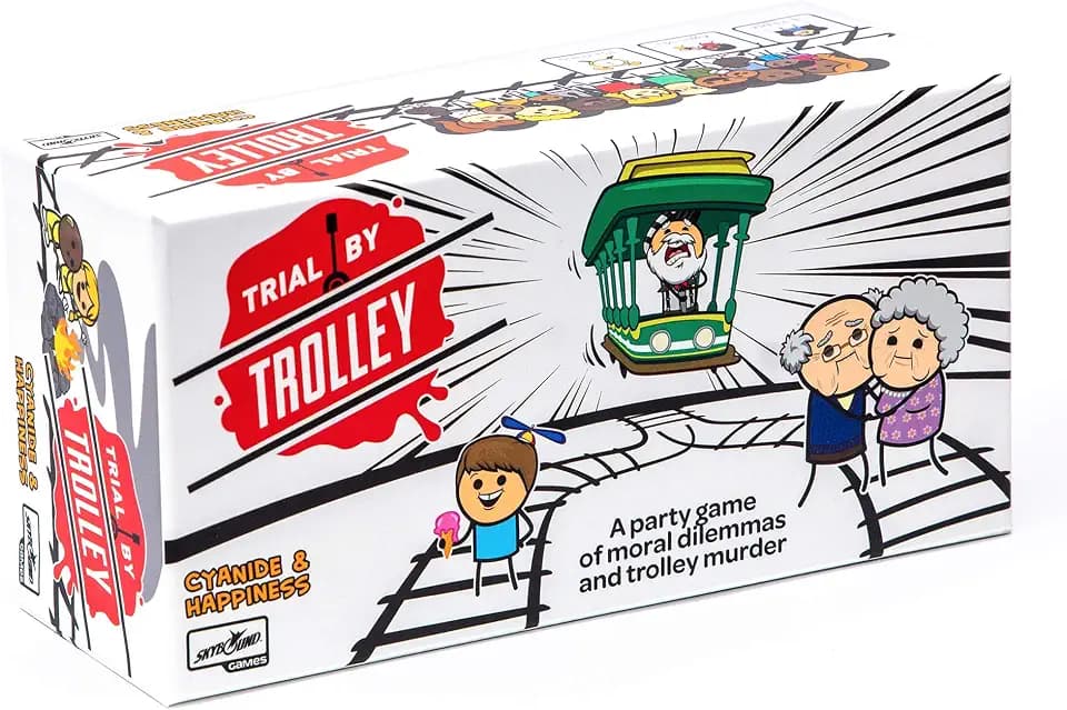 Skybound Trial by Trolley: an Adult Card Game of Moral Dilemmas and Murder | Party Game Games and Cyanide and Happiness | 3-13 Players, Ages 14 and Up